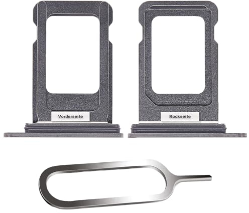 IS-TECK SIM-Kartenhalter Ersatz SIM-Tray Kompatibel mit iPhone 12 Pro/Max inklusive SIM-Nadel SIM-Kartensteckplatz (Graphit)