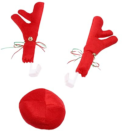 ibasenice 1 Satz Weihnachten Auto deko Weihnachts Auto deko Rudolf Autodekoration -Dekor Weihnachtsschmuck Weihnachtskostüm Rentierdekor für Weihnachten Autodekorationen mit Rentieren