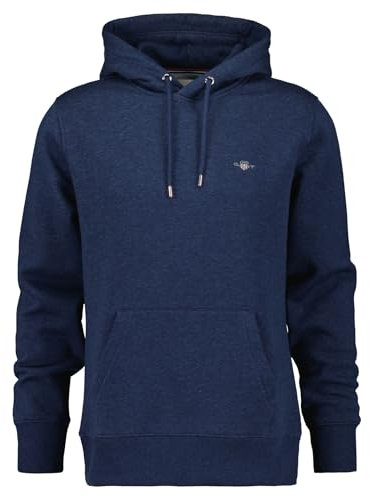 GANT REG Shield Hoodie, Dark Denim Blue Melange, XXL