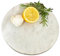 Marble Board 20x20cm Round Heavy Serving Chopping Kitchen Tray Platter Gift (White)