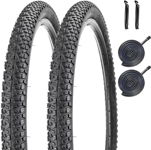 Foldable 27.5 Mountain Bike Tyres with Inner Tube Set 27.5 x 2.125 Inch Compatiable with 27.5X1.95 27.5x2.10 MTB Bicycle Cycle Road Bikes