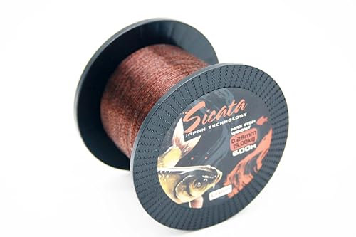 Karpfenschnur Angelschnur 3D SICATA CARP 0,22-0,40mm Monofile 600m (0,35mm/22,60kg)