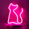 Rosa Cat Neonlicht, Pink Cat Neon Zeichen USB oder batteriebetrieben, Neon Zeichen Wand Dekor für Kinderzimmer, Wohnzimmer, Schlafzimmer, Neon Licht Up für Weihnachtsfeier Hochzeit Bar