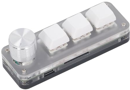 Hyuduo Mini-3-Tasten-Tastatur, RGB-Rotschalter, Mechanische Gaming-Tastatur, Feine Verarbeitung mit Einstellbarem RGB für Gaming