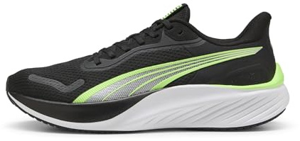 Puma Pounce LITE, Unisex Straßen-Laufschuh, Puma Black-Green Glare,
