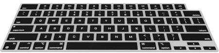 kwmobile Silikon Tastaturschutz für Apple MacBook Air 15 M3 2024 A3114 - QWERTY US Keyboard Cover Abdeckung - Schwarz