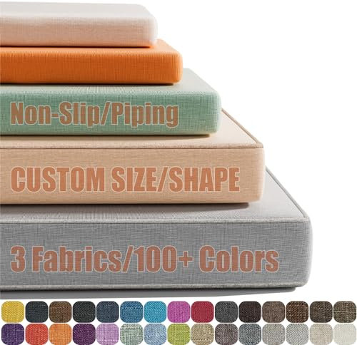 KUZRZNH Benutzerdefinierte Bankkissen Bankauflage Stuhlkissen Waschbar Abnehmbarem rutschfeste Gartenbankauflage Sitzkissen/Sitzpolster, für Outdoor/Innen Terrasse Fensterbank (10cm Dicke)