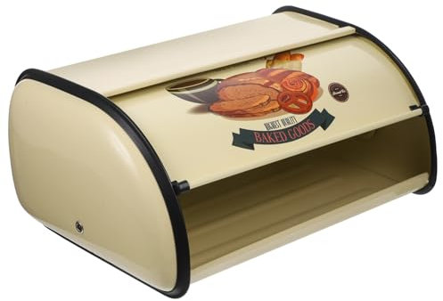 Mikinona Retro Brotkasten Mit Luftdichter Verschlusskante Für Frischen Brotbehälter Brotaufbewahrungsbehälter Mit Breitem Boden Für Stabile Küchenlagerung Aufbewahrungsbehälter Für Snacks o