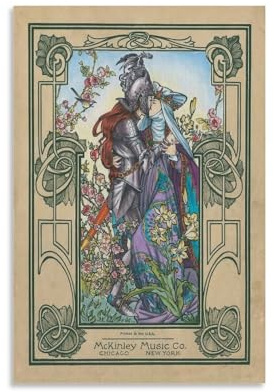 Lesbian Art - A Medieval Romance Lgbtq Vintage-Poster, Wanddekoration für Schlafzimmer, Leinwand, Gemälde, Badezimmer, Kunst, Wanddekoration, 30 x 45 cm