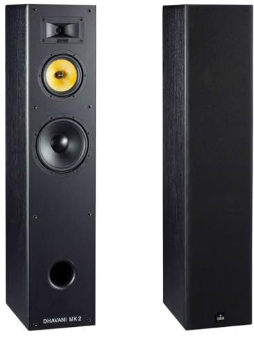 Davis Acoustics Dhavani MK2 Noir- Colonne 3 Voies/3 Haut-parleurs - Enceinte Vendue à la Paire