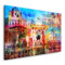 Wien Pop Art Wahrzeichen Wandbild Leinwandbild Kunstdruck XL Wanddeko Größe 60x40x2cm