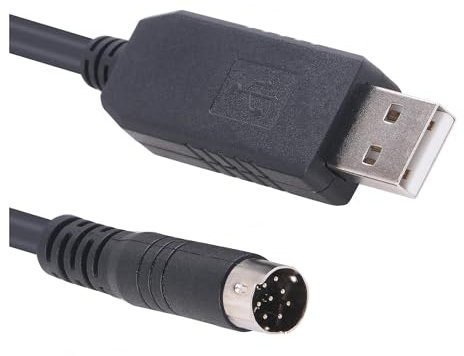 YUANFAHHH plc-kabel PLC Micrologix-Kabel, USB-Schnittstellenkompatibel mit PLC Micrologix 1000 1200 1400-Serie mit rundem 8-poligem USB-1761-CBL-PM02-Adapter