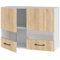 Parent Hängender Küchenschrank mit Vitrine 80 cm (Sonoma Eiche)