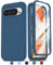 LeYi Funda para Google Pixel 9/Pixel 9 Pro, Carcasa con Protector de Pantalla Integrado, 360 Grados Full Protección Antigolpes Antichoque Resistente Silicona Armor Bumper TPU Case,Azul