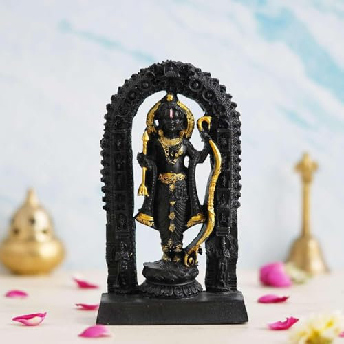 Click2Get Ram Lala Idol Murti for Home Pooja Room Mandir Temple Car Dashboard Office Table Decorative Ayodhya Ram Lalla Statue Gift Items 10.2 cm Small
