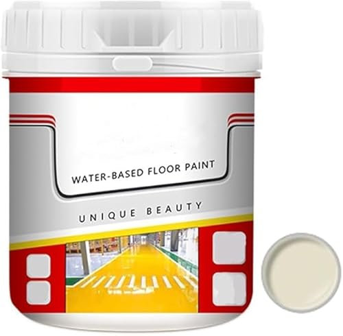 Eunmsi Pvzxr Floor Paint,Nante Wind Paint,Gold Silk Waterproof Epoxy Floor Paint,Pvzxr Quick-Dry Anti-Slip Water-Based Floor Paint,Water-Based Garage Floor Paint Epoxy Floor Paint (Beige)
