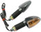 BCR Blinker Arrow, Paar Motorrad-Blinker, Carbon-Look, kleine Motorradblinker mit transparenter Linse, Paar zugelassene Motorradblinker Modell ARROW. Motorradblinker 85 x 28 mm.