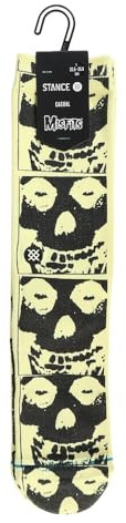 Stance Collection Crew Socken Misfits Gelb Punk Rock gemusterte Wade