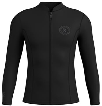KMT Wetsuit Top Men, Mens Wetsuits Jackets 2.5mm Long Sleeve Upgrade CR Neoprene Tops for Surfing Diving Snorkeling Kayaking Swimming