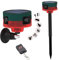Porgeel Barking Cat Scarer, 129db Motion Activated Sprinkler Squirrel Repellent, 360° Motion Alarm Outdoor with Wireless Remote, Recording＆13 Kinds of Sound Fox Deterrents For Gardens Uk