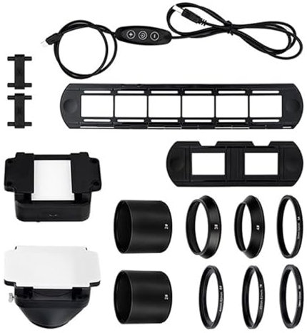 Mobile Film Scanner, 35mm Slide & Film Remake, with LED Light - Dimmable, 35mm Slide Mount Holder, DSLR Lens Adapter, for Negative Copying, Restore Film To Digital Photos