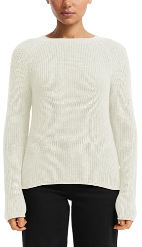 QS Melierter Strickpullover mit Raglanärmeln