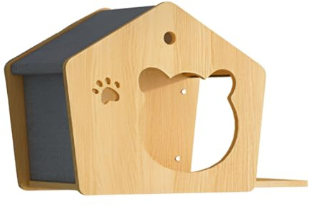 Bosiyrggrl Wooden Climbing Wall Platform for Cats, Pet Cat Jumping Platform, Training Supplies B