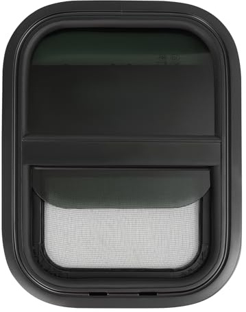 CHIMHOON Fenêtre Coulissante Verticale Pour Camping-Car Avec Moustiquaire Fenêtre Latérale Pour Caravane 300 X 400 MM Noir