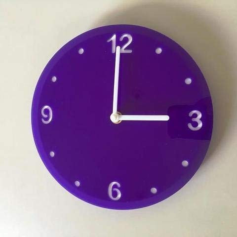 Super Cool Creations Orologio da parete rotondo infrangibile - viola