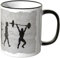 JUNIWORDS Tasse - Wähle Motiv & Farbe - Evolution Gewichtheben - Schwarz