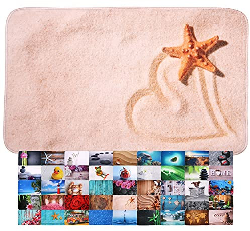 Sanilo Tapis de Salle de Bain, Grande sélection de Beaux Tapis de Douche, Absorbant, Antidérapant, Très Doux, Sèche Rapidement, Lavable (70 x 110 cm, Sandy)