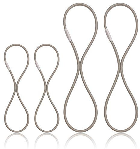 Boseen Universal Elastic Bands Replacement, Anti-Aging Rubber Ring for Microphone Shock Mount Holder Clamp Clip, Set of 4 (Gray)