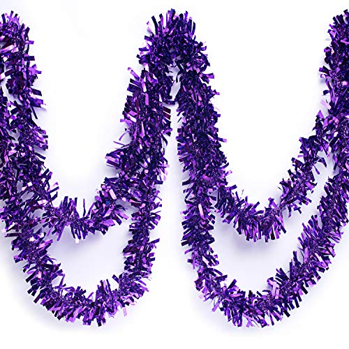 Anderson's Lila Metallic Lametta Twist für Anhänger oder Golfwagen, 10,2 cm breit x 7,6 m lang, Geburtstag, Weihnachten, Halloween und Urlaub, Girlande, Dekoration für Partys und Paraden