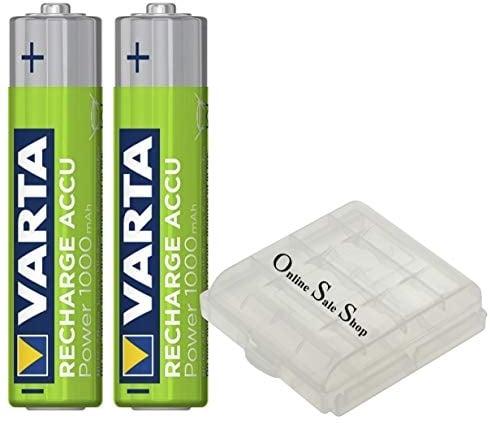 2X AAA Akkus 1000mAh schnellladefähig ohne Memoryeffekt für schnurlose Telefone Siemens Gigaset A400 A415 C430 C300 A380 A385 A38H A580 A585 A58H A150 A155 A15 A340 A345 + OSS Akkubox