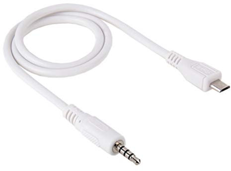 ZAORUN Câbles 3.5mm, Câble AUX Audio mâle vers Micro USB 3,5 mm, Longueur: Environ 50 cm