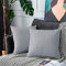 UPOPO 2er Set Samt Kissenbezug Dekorative Einfarbig Kissen Kissenhülle Kissenbezüge Dekokissen Zierkissen Sofakissen für Sofa Couch Schlafzimmer Wohnzimmer mit Reißverschlüsse 40 X 40cm Hellgrau