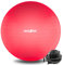 MAXXIVA Gymnastikball 85 cm Anti-Burst mit Luftpumpe bis 250 kg hautfreundlicher Sitzball Reha Hometraining Balanceball Yoga Pilates Sport (85 cm, Rot)