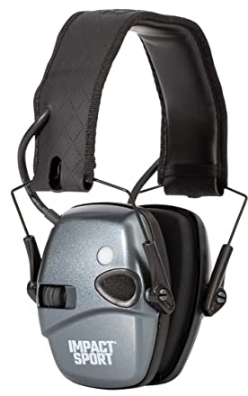 Howard Leight Honeywell R-02547 Ademco Howard Leight Impact Sport mit Bluetooth, metallisch-anthrazitgrau mit kühlenden Gel-Ohrpolstern