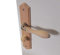 2 poignées de porte Bois condamnation, bois entraxe 195 mm