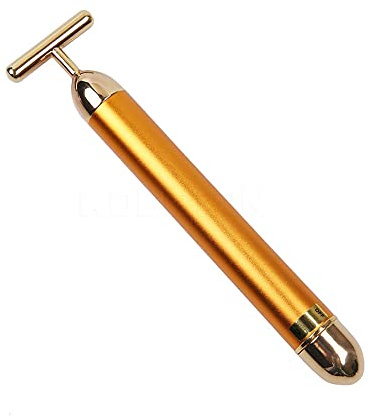 Beauty Bar, 24k Golden Pu-lse Facial Massager, T Shape Massager Skin Tools for Face Lift Anti Wrinkles Skin Tightening Face Firming