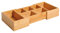 HOMCOM Aufbewahrungsbox Schubladen Ordnungsbox Organizer ausziehbar Bambus Natur 24,6 x 17,6 x 7 cm