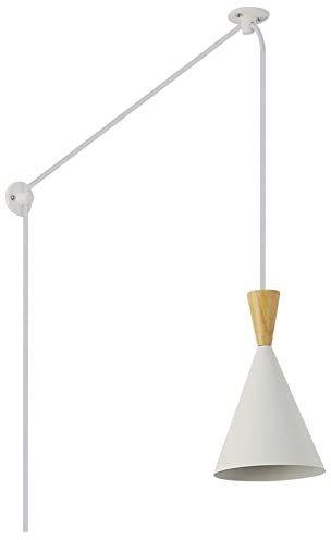 Modern plug in Pendant Light Kitchen, Adjustable chandelier hanging lamps that plug into wall outlet for Dining Room, Bedroom, Living room, ontemporary wall Décor white (No bulb)