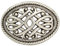 BELTINGER Gürtelschnalle Ornament 4,0 cm | Buckle Wechselschließe Gürtelschließe 40mm Massiv | LARP- und Mittelalter-Outfit | Altsilber