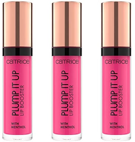 Catrice Plump It Up Lip Booster, Nr. 080, Pink, kühlend, Färbeeffekt, vergrößernd, glänzend, vegan, ohne Alkohol, ohne Parabene, ohne Mikroplastikpartikel, 3er Pack (3x3.5ml)