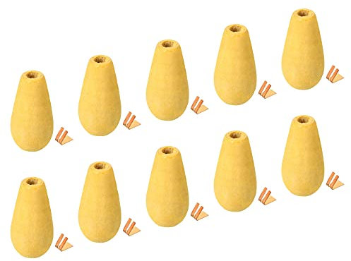 sourcing map Zugseilende Holz Perle Lampe für Bad Lichtgriff Vertikal Schalter Pack mit 12