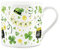 Purely Home St Patricks Day Mug - Irish Shamrocks Green Bone China Tea/Coffee Cup Present Gift