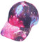 ZLYC Damen Floral Baseball Cap Mode Blumen Atmungsaktiv Basecap(Galaxie Rot)