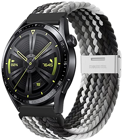 AidorMax Elastische Nylon Uhrenarmbänder Schnellspanner-Armband 22mm, Ersatzarmbänder mit Verstellbarer Rutschfester Schnalle für Smartwatches und Armbanduhren (22mm, Dunkle Schokolade)