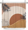 Ttincceer 180x180cm Abstrakt Mid Century Duschvorhang Abstrakt Hillside Pflanze Badezimmer Vorhang Palm Monstera Leaf Duschvorhänge Wasserdicht Badewanne Vorhang mit Haken