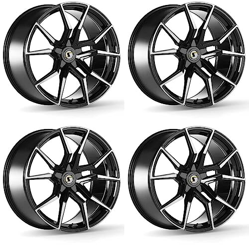 4x Schmidt Felgen Drago 8.5Jx19 ET38 5x112 HellCat Black kompatibel mit Mercedes-Benz A-Klasse W176, SLC R172 (SLK Nachfolger)